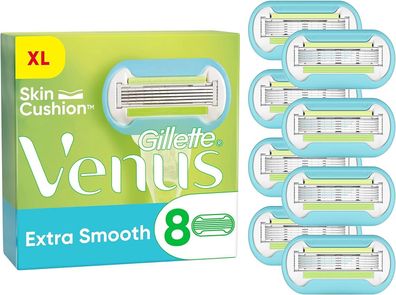 Gillette Venus Extra Smooth Rasierklingen fér Rasierer Damen, 8 Ersatzklingen