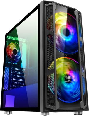 Spirit Of Gamer Ghost 5, ATX/mATX PC-Gehäuse 45,8x21,5x48,2 cm + 2 LED-RGB-Léfter