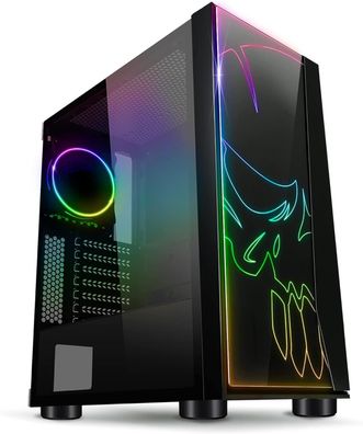 SPIRIT OF GAMER - PC ATX/MATX, Gehärtetes Glas Front & Wand, 39 x 20.4 x 44.5cm