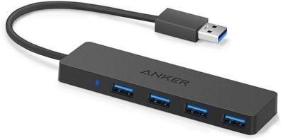 Anker 4-Port USB 3.0 Ultra Flacher Datenhub, Geeignet für Macbook, Mac Pro/mini