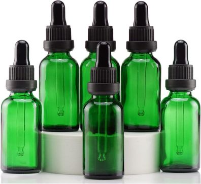 YIZHAO 6 Stk. Pipettenflasche 30ml Gréne, Apothekerflasche mit Dropper Pipette
