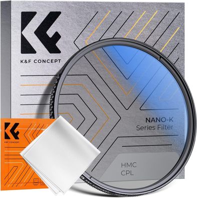 K&F Concept K-Serie 67mm Slim Zirkularer Polfilter Polarisationsfilter CPL