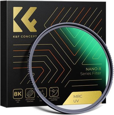 K&F Concept Nano X-Serie UV Filter 77mm Schott-Glas B270 28 Schichten MC Slim