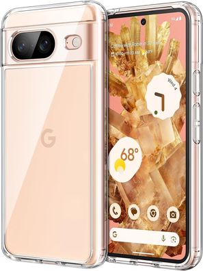 JETech Hélle fér Google Pixel 8 6,2 Zoll 2023, transparent Schutz Hélle Cover