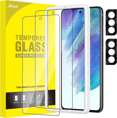 JETech 2 + 2 Schutzfolie fér Samsung Galaxy S21 FE 5G Kameraschutz Schutz-Folie