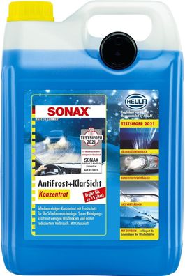 SONAX AntiFrost+KlarSicht Konzentrat (5 Liter) Scheibenwaschanlagen-Frostschutz