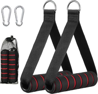 Fintronic Griffe fér Fitnessbänder, 2x Einhandgriff, Kabelzug Griff fér Sport