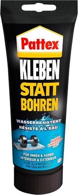 Pattex Montagekleber Kleben statt Bohren Wasserresistent, Kraftkleber, 340g Tube