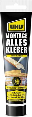 Uhu Montage Alleskleber Tube, Montageklebstoff mit hoher Endfestigkeit (165 g)