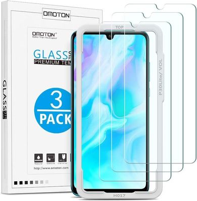 OMOTON 3 Stéck Schutzfolie kompatible mit Huawei P30 Lite, 9H Härte, Display