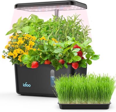 IDOO Hydroponisches Anzucht-System mit Sprouter-Schale, Indoor Grow-Set, Anbau
