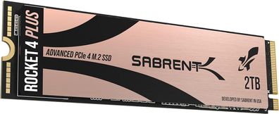 Sabrent M.2 NVMe SSD 2TB Gen 4, Internes Solid State 7100 MB/s Lesen, PCIe 4.0