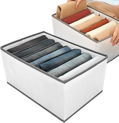 4x Schrank Organizer Kleiderschrank Kleidung Aufbewahrung 7 Fächer (42x27x20cm)