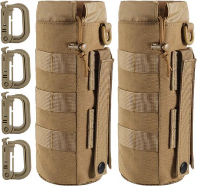 MUCHER 2 Pack Taktisch Flaschenhalter Molle Flaschen Halter Haltbares Militär