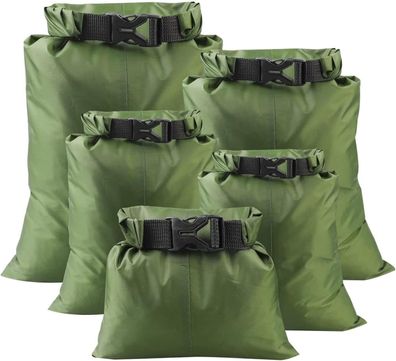 5x Wasserdichte Trockentaschen: 1,5L/ 2,5L/ 3,5L/ 4,5L/ 6L Dry Bag Trockenbeutel