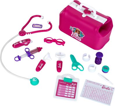 Theo Klein 4601 Barbie Arzt-Tasche + Stethoskop, Brille, Pflaster uvm, Spielzeug