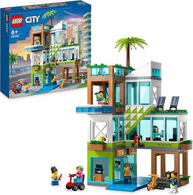 LEGO City Appartementhaus Set, Konstruktions-Spielzeug mit Eckladen, Wohnzimmer