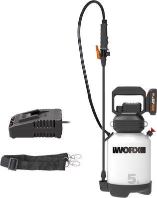 WORX 20V Akku Druckspréher WG829E, PowerShare, 5L Behälter, Kompakt und Tragbar