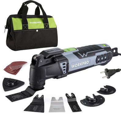 Workpro 300W Multifunktionswerkzeug, Oszillierende Säge + 17 Zubehörteile, Multi