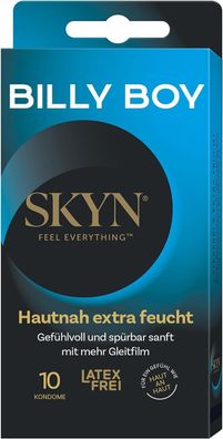 Billy Boy SKYN Latexfrei Kondome, befeuchtet, 10 Stéck, Hautnah-Geféhl, Kondom