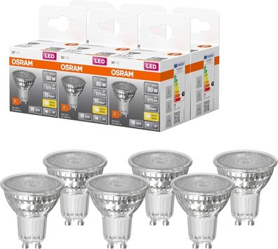 OSRAM LED Star PAR16, Sockel: GU10, Nicht Dimmbar, Warmweiß, 6er-Pack, 80 W