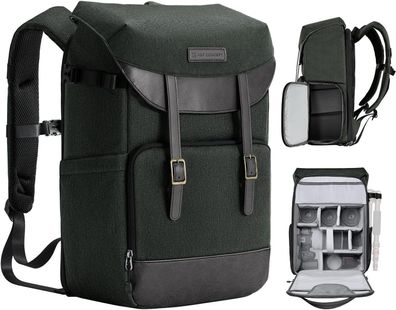 K&F Concept Kamera-Rucksack Rolltop 20L Wasserdicht + 15,6 Zoll Laptop-Fach