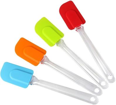 Vicloon Teigschaber Silikon, 4 Stéck Silikonspatel, Teigschaber Set, Kéche