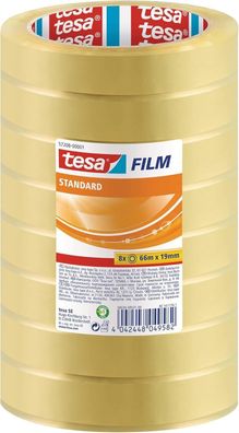 Tesafilm standard Transparent Multifunktions-Klebeband (66 m x 19 mm - 8er Pack)