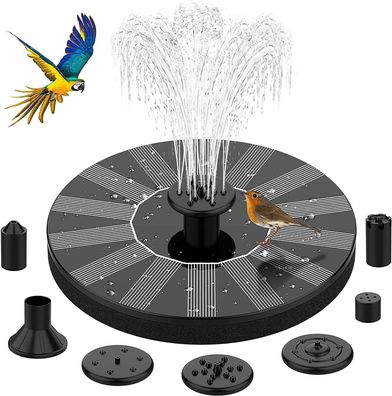 Solar Springbrunnen Verbesserter, Solar Teichpumpe mit 6 Effekte Solar