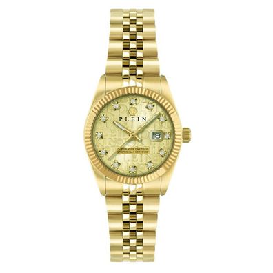 Philipp Plein Damen Armbanduhr PWNFA0525 Date Superlative goldfarben 29mm