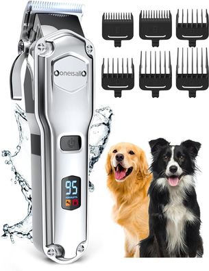 Oneisall Leise Hundeschermaschine dichtes fell, IPX7 Wasserdichtes Schermaschine