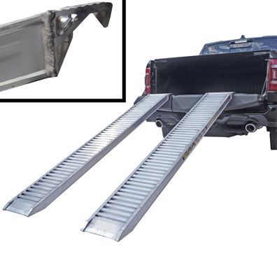 Alu Auffahrschienen Auffahrrampen 2500 x 300 x 75mm m Hakenkopf passend f. Saris