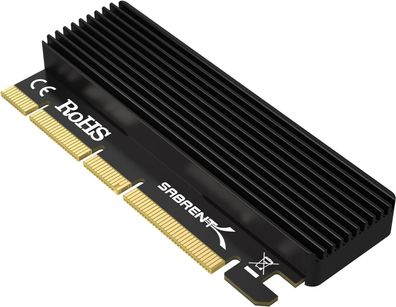 Sabrent M.2 SSD NVMe PCIe Adapter mit Aluminium Kéhlkörper und Wärmeleitpad