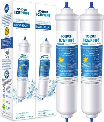 GOLDEN Icepure 2er Set Wasserfilter Kühlschrank Ersatz für Samsung DA29-10105J