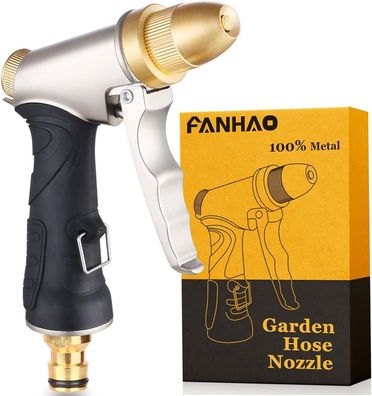 FANHAO Garten Hochdruck Gartenbrause 100% Metall/Garten Spritze Schlauchaufsatz