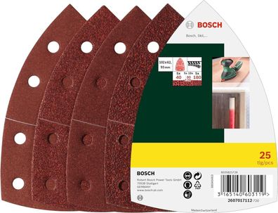 Bosch Accessories Bosch 25tlg. Schleifblatt Set (fér Holz Spachtelmasse Farben)