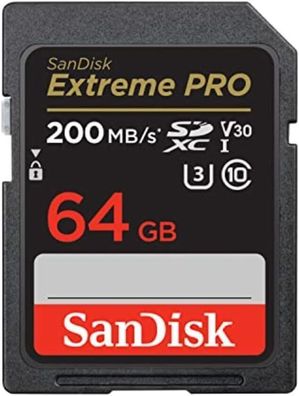 SanDisk Extreme PRO SDXC UHS-I Speicherkarte 64 GB (V30, 200 MB/s, U3, 4K UHD)