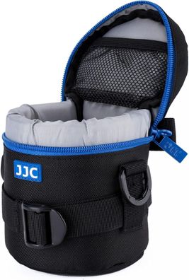 JJC Deluxe Objektiv Tasche + 1 x Umhängeband Wasserabweisend, Schwarz 78 x 100mm