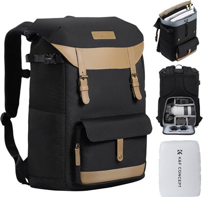 K&F Concept Kamerarucksack Rolltop Fotorucksack Wasserdicht 29 x 10 x 44 cm