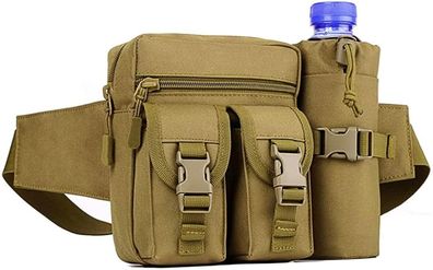 Huntvp Taktisch Héfttasche mit Flaschenhalter 17x14x5cm Militärisch Bauchtasche