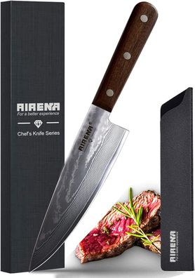 AIRENA Damastmesser, Kochmesser Profi messer â€? 67 Schichten Damast Edelstahl