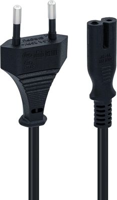 Mcbazel 1.5m schwarzes Netzkabel, Euro-Stecker C7 2-poliges Netzkabel fér PS5