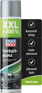 LIQUI MOLY Cockpitglanz XXL | 600 ml | Autopflege | Art.-Nr.: 1610 - Kunststoff
