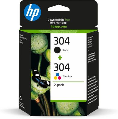 HP 304 (3JB05AE) Multipack Original Druckerpatronen 1xSchwarz & 1x Farbe