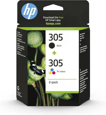 HP 305 (6ZD17AE) Multipack Original Druckerpatrone, Schwarz und dreifarbig