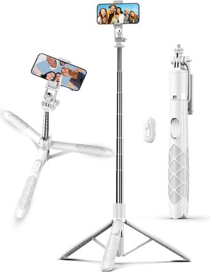 180CM Selfie Stick Stativ, Erweiterbarer All-in-1 Handy Stativ mit Kabelloser