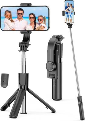 Mini Selfie Stick Stativ, Erweiterbar 4 in 1 Selfie Stange mit Fernbedienung