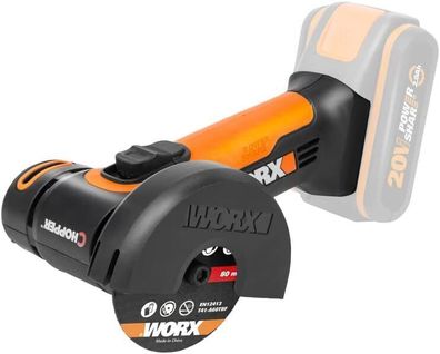 WORX WX801.9 Mini Akku-Winkelschleifer Chopper 20V - Ohne Akku & Ladegerät