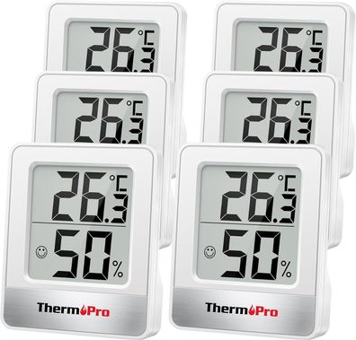 ThermoPro 3er Set TP49W-3 digitales Mini Thermo-Hygrometer Thermometer Messgerät