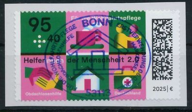 BRD BUND 2025 Nr 3890 ESST zentrisch gestempelt X94DF06